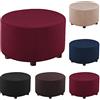 Jiakalamo Coprisedia Rotondo ottomano, pouf Protectorcover High Stretch Lavorato a Maglia