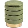Bizzotto POUF CONTENITORE DARINA D.36 VERDE OLIVA