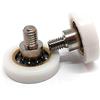 Vetroricambi.it Cuscinetti Box Doccia VR - Kit 2 Pezzi Rotelle a Sfera di Ricambio in Acciaio per Ante Doccia a Scorrimento Cuscinetto diametro 23x4x9.5x15 filettatura M5 CH4 profilo Piatto