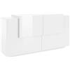 Madia 4 Ante 160x86x45 Design Moderno Bianco Laccato Lucido New Coro