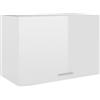 VidaXL Armadietto Pensile da Cucina - 1 Scaffale, da Incasso, Credenza Pensile - Bianco Lucido, 60 x 31 x 40 cm