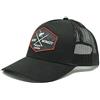 Surf Monkey Cappello trucker - Berretto da Uomo - Design a 5 pannelli - Taglia unica - Toppa cucita frontale - Chiusura a scatto regolabile - Cappuccio strutturato con profilo medio (Nero)