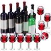 NUOBESTY Bottiglie Di Vino Casa Delle Bambole In Miniatura Bicchieri Di Vino Mini Bottiglie Di Vino Rosso Modello Piccolo Calice Tazze Per Arredamento Casa Delle Bambole 18 Pz/Set