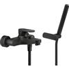 NOBILI RUBINETTERIA Nobili - Yoyo miscelatore vasca con set doccia IN FINITURA VELVET BLACK- YO126110BM