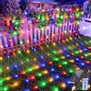 Acxilexy Luci a Rete Solare per Esterni, 1.5 M x 1.5 M 96 LEDs Rete Luminosa con 8 Modalità, Telecomando, Impermeabili Rete luminosa a LED, Tenda Fata Luci per Natale Giardino Albero Recinzione