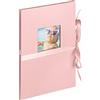 walther design Leporello Fun ML-350-BR - Album per 12 Foto Formato 10 x 15 cm con Copertina intagliata e Chiusura nastrata con Fiocco, Rosa