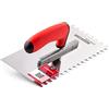COMENSAL® Frattone Dentato 8 mm - Frattone in Acciaio Inox Dentato - Frattone in Acciaio Inossidabile - Frattone Dentata per Colla - Cazzuola Dentata in Acciaio Inox - Made in EU - 270 x 128 mm