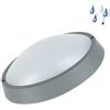 ALCAPOWER PLAFONIERA LED OVALE 15W LUCE NATURALE IMPERMEABILE IP65 GRIGIA PL15-65O-ALC930341