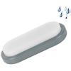 ALCAPOWER PLAFONIERA LED OVALE 15W LUCE NATURALE IMPERMEABILE GRIGIA PL15-54O-ALC930339