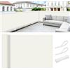 COOL AREA Frangivisto Balcone 75x500cm per Protezione Copri Ringhiera Balcone Impermeabile Anti-UV Recinzione Copertura per Privacy Balcone Esterno Terrazza Giardino,Beige