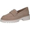 CAPRICE Mocassini da donna in pelle con tacco a blocco, Arancione (Orange Suede), 39 EU