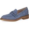 CAPRICE Mocassini da Donna in Pelle con Tacco a Blocco, Blu (Jeans Nubuc), 40 EU