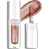 DE'LANCI Diamante Champagne Ombretto Glitter Liquido, Intenso Lucido Metallico, Lunga Durata, Asciugatura Rapida, Opaco