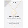 LUUK LIFESTYLE Collana 50cm con ciondolo a forma di rombo, in argento sterling 925, semplice e geometrica, dedica con motto SIMPLICITY, oro