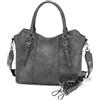 VASCHY Borsa Donna, Tote Bag Borse Donna Borsa Tracolla Donna Elegante Borsa Università Donna Borse a Mano Donna per PC Borsa a Spalla Tracolla Borsa Shopping Lavoro Ufficio Scuola Grigio