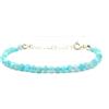 Eloboe essence Bracciale realizzato con pietre naturali semipreziose amazzonite in argento sterling spessore 4 mm regolabile da 16cm a 19cm.