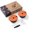 RECAFIMIL 2 capsule di caffè riutilizzabili per macchina Bosch Tassimo cialde di caffè ricaricabili con coperchio in silicone 60/180 ml Tassimo cialde riutilizzabili