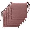Il Tuo Artigiano Design Set 6 Cuscini per Sedie da Cucina Made in Italy - Cuscini Copri Sedie 40x40 cm spessore 4 cm - Copri Sedie Sala da Pranzo (Rosa cipria)