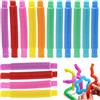 UTMACH 16 Pezzi Pop Tubes Mini Giocattoli Sensoriali di Tubi Pop Tubo Elastico Multicolore Giocattoli Sensoriali per Tubi Pop per Bambini Ragazzi e Adulti Per alleviare Lo Stress e l'ansia