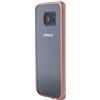 Ultratec Cover Hybrid per Smartphone/Guscio con Bordo colorato in TPU per Samsung S7 Edge, incl. Custodia Protettiva con Cerniera Lampo, Trasparente/Rosa Oro