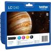 Brother Multipack Nero / Ciano / Magenta / Giallo Lc-1240 Lc1240Valbpdr 2400 Pagine Confez Originale