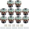 Mgoodoo Pomelli per cassetti a forma di zucca in ceramica con stampa leopardata (10 pezzi, blu)