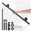 Couleeur Passamano per Scale Interne, Couleeur Indoor e Outdoor Scale Ringhiere, Montaggio a Parete Scale Ringhiera per Anziani Disabili Gradini Corrimano Zincato Industriale Antiscivolo Passamano (1M)