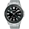 Lorus Orologio analogico al quarzo da uomo con bracciale in acciaio inossidabile, Argento/Nero - RH945QX9