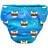 Pss! - Pannolino per Bambini per l'Acqua - Modello Cool Dog - Per Bambini da 3 a 8 kg - Taglia S - Unisex - Design Multicolore -Assorbente e Riutilizzabile -Impermeabile e Confortevole - 1 Pièce