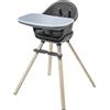 Maxi-Cosi Moa Seggiolone Pappa Evolutivo, 6 Mesi-5 Anni, 0-22 kg, Seggiolone Pappa Bimbo Regolabile, Si Trasforma in Alzasedia, Sgabello e Tavolino con Sedia, Colore Beyond Graphite