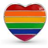 GNOCE Cuore Con Bandiera Arcobaleno Charms Perla Argento Sterling Love is Love Perline Braccialetto/Collana Con Ciondoli Ll Miglior Regalo Di San Valentino per Lei Con Portagioie