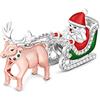 GNOCE Charm Babbo Natale in Agento S925 Buon Natale Charm Bead per Bracciali e Collana Regalo di Natale per Famiglia Moglie Figlia Amico