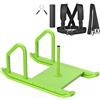 Kipika Slitta per Pesi, Slitta per Allenamento, Sled Training Slitta per Velocita per la Forza di Fitness, Adatta per Piastra Pesi da 2,5 cm e 5,1 cm, Verde