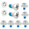 PEUTIER 32 Pezzi Set di Viti per Attacchi per Snowboard, Viti di Montaggio per Snowboard in Acciaio Inossidabile con Rondelle Antiscivolo per Hardware di Ricambio per Snowboard Sportivo