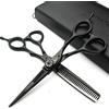 Axemoore Forbici da parrucchiere 5.5' nero rubinetto parrucchiere professionale barbiere forbici set strumenti di modellazione