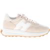 HOGAN scarpe donna Sneaker H641 in camoscio e tessuto beige con bianco