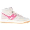 HOGAN scarpe donna Sneaker alta H630 in pelle e camoscio bianco e rosa