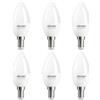 DiCUNO Lampadine LED E14 Candela C37 5W, Equivalente 50W, 550lm, Bianco Caldo 2700K, CRI 90, Fascio 220°, Non Dimmerabile, Attacco E14 vite piccola per lampadari e applique, Confezione da 6
