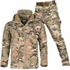 Oanviso Tuta Uomo 2 Pezzi Giacche Softshell Militare Pantaloni Trekking Tattico Impermeabile per Campeggio Caldo Cappotto Pesca Outdoor Giacca con Cappuccio Oversized B 3 L