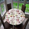 Chickwing Chickw11 Rotonda Tovaglia con Bordo Elastico, Copritavolo Impermeabile Antiscivolo con Stampa di Floreale Elegante, Tovaglia per Cucina, Picnic, Interno e Esterno (tè del Pomeriggio,200cm)