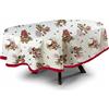 MyVorrei Tovaglia Fantasia Ovale Cotone 100% cm 180x220 con 8 tovaglioli