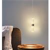 SXYSXYSXY LED Lampada a Sospensione Minimalista Acrilico Camera da Letto Comodino Lampada Sospesa Creativo Moderno Disegno 7W Luce Calda 3000K lampadario Soggiorno Cucina Sala da Pranzo Ø4*24 cm