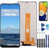 YHX-OU per Samsung Galaxy A12 SM-A125F A125M A125U A125 Schermo Completo Touch LCD Display di Ricambio con Pellicola di Protezione Schermo e Strumenti 6.5 Nero
