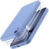 Losvick Custodia per iPhone XR, 2 pellicole proteggi schermo in vetro temperato, antiurto liquido, in silicone morbido, antigraffio, progettata per iPhone XR 6,1 pollici -Azzurro