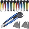 Waytex Set di 10 taglierine da 18 mm, resistenti e leggeri, 20 lame di ricambio per Pro e privati