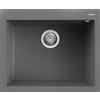 Elleci LKQ11099 Lavello da Incasso 1 vasca Monovasca Sopratop 61 x 50 cm finitura Keratek Dark Grey 99 Quadra 110