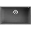 Elleci PRONTA CONSEGNA - SPEDIZIONE IMMEDIATA Elleci LKQ13099BSO Lavello da Incasso 1 Vasca Sottotop 76 x 44 cm finitura Keratek Dark Grey 99 Quadra 130 SOTTOTOP