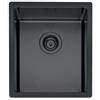 Apell Lavello da Incasso Monovasca Vasca Sottotop 376 x 436 mm Acciaio Inox finitura PVD Nero Metamorfosi Apell MEM34BP