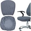 HSLXBY Rivestimento Elastico per Sedie da Ufficio, Coprisedia Lavabile, Adatto per Sedie Dell'hotel (Grigio Scuro)