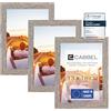 CABBEL Set di 3 cornici 13x18 in Legno MDF con Vetro Acrilico infrangibile in Rovere scuro